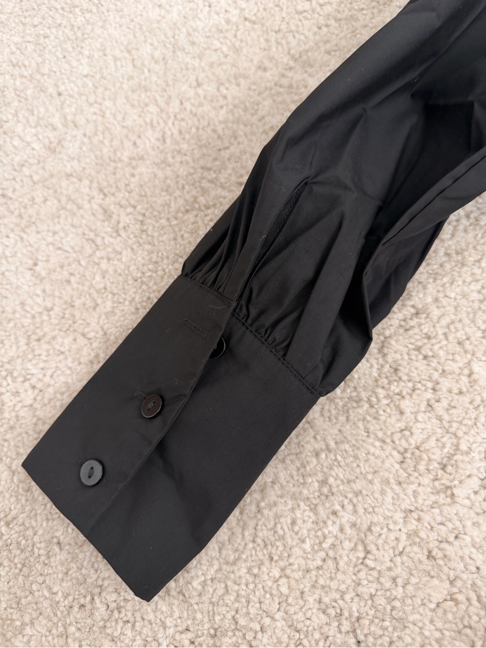 Black Ruffle Zip-Front Women's Jacket - Picture 5 of 6